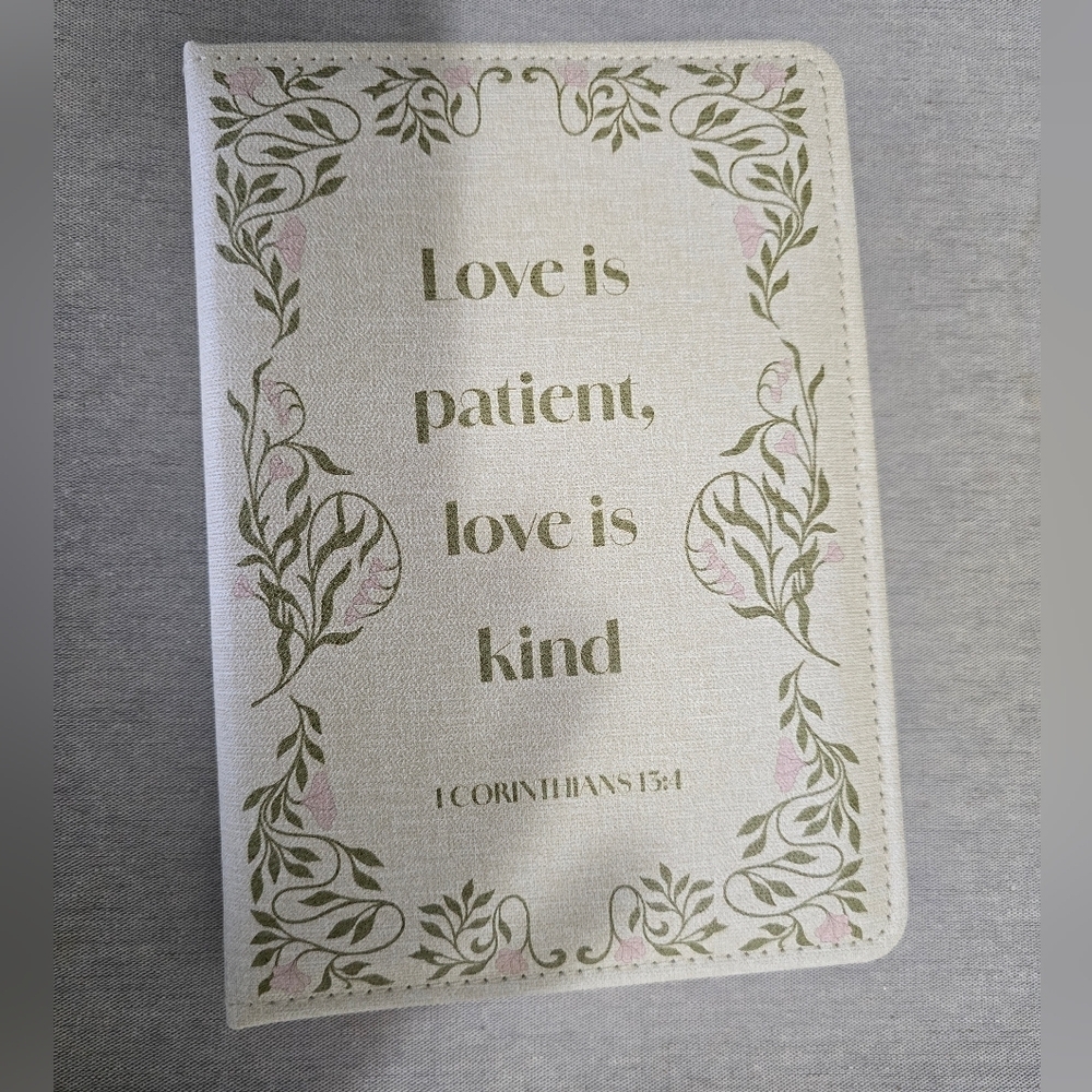 Love Is Patient, Love Is Kind Floral Home Office Planner - Cream & Pink - Picture 1 of 9